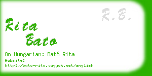 rita bato business card